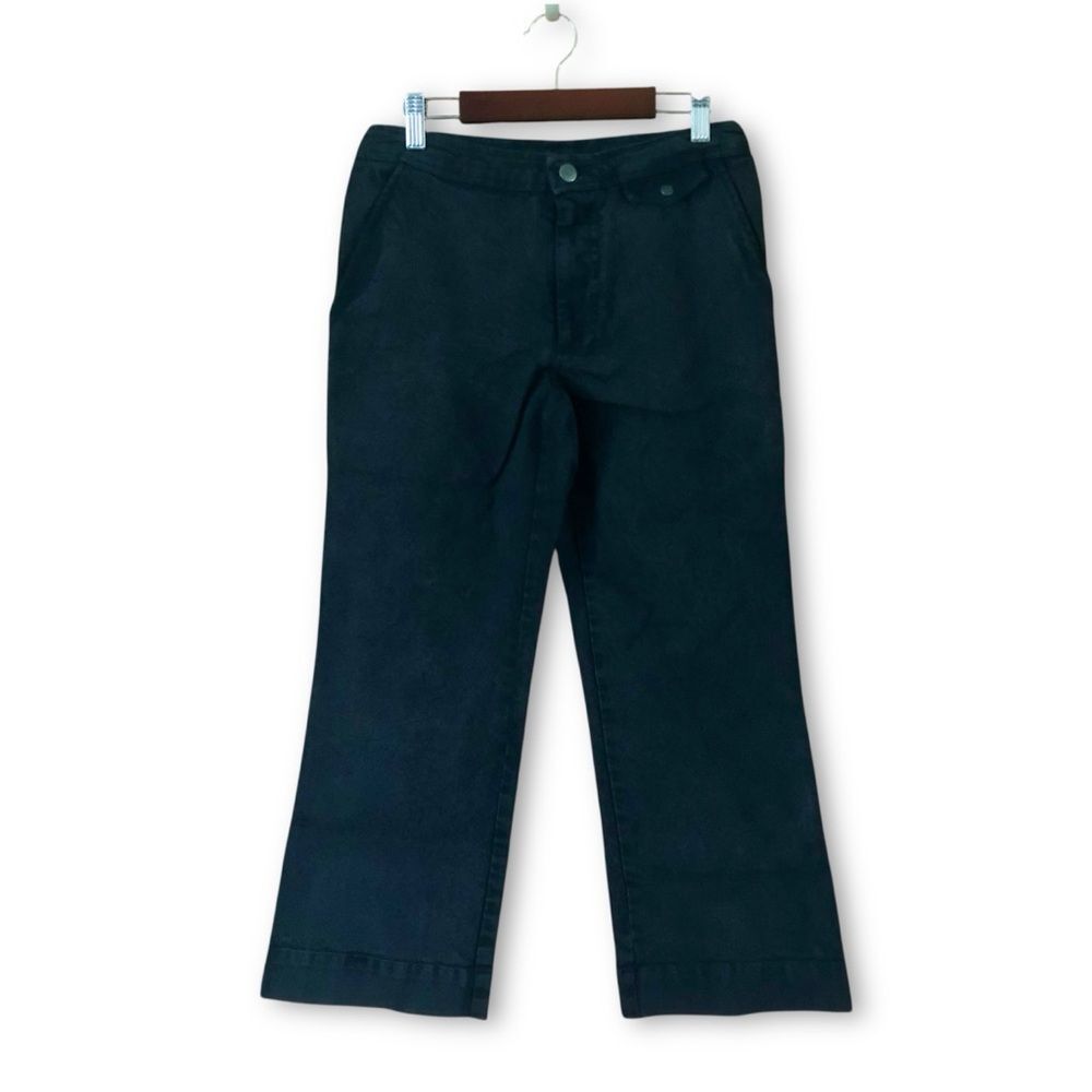 Chaser Black Vintage Wash Straight Cropped Pants NWT Size Small Neutral Casual